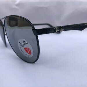 NEW RAY BAN RB8313 Carbon Authentic Sunglasses Polarized  61mm 100%UV From Italy